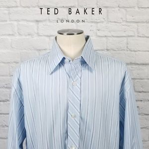 Ted Baker Button Front Dress Shirt Sz 5